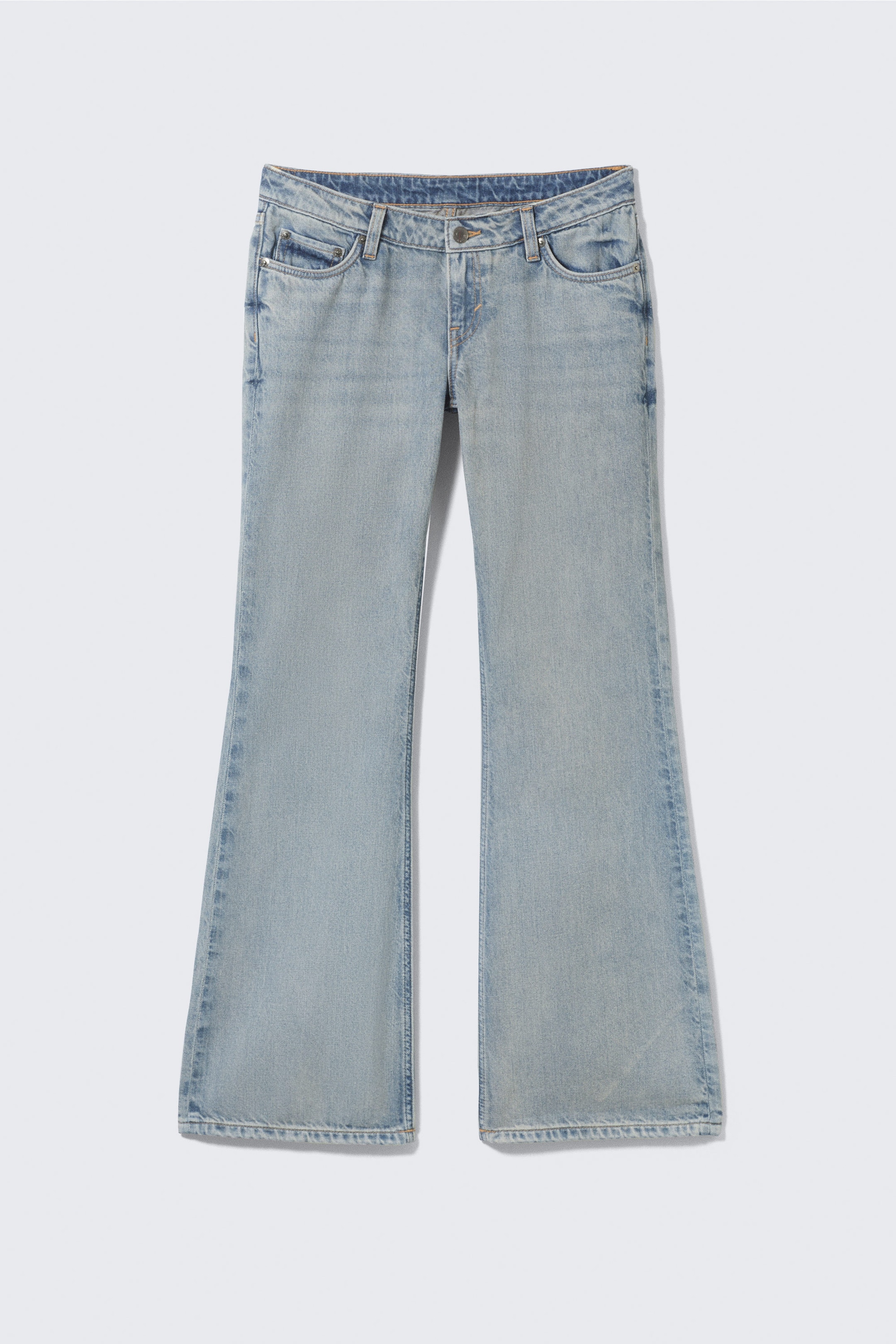 Brick Blue - Light Blue - Nova Low Rise Slim Bootcut Leg Jeans - 5