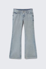 Brick Blue - Light Blue - Nova Low Rise Slim Bootcut Leg Jeans - 5