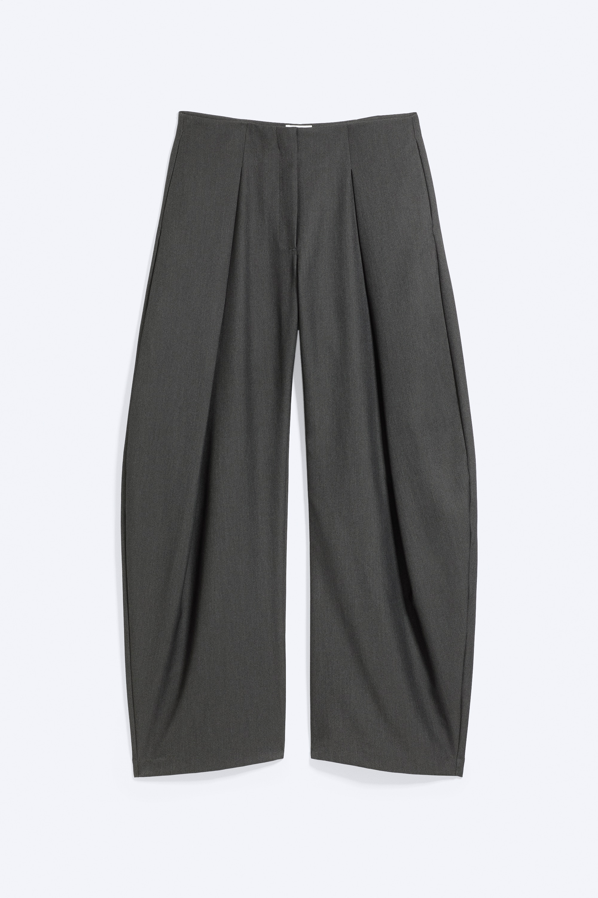 Pantalón globo de tiro bajo - Gris oscuro jaspeado/Azul oscuro