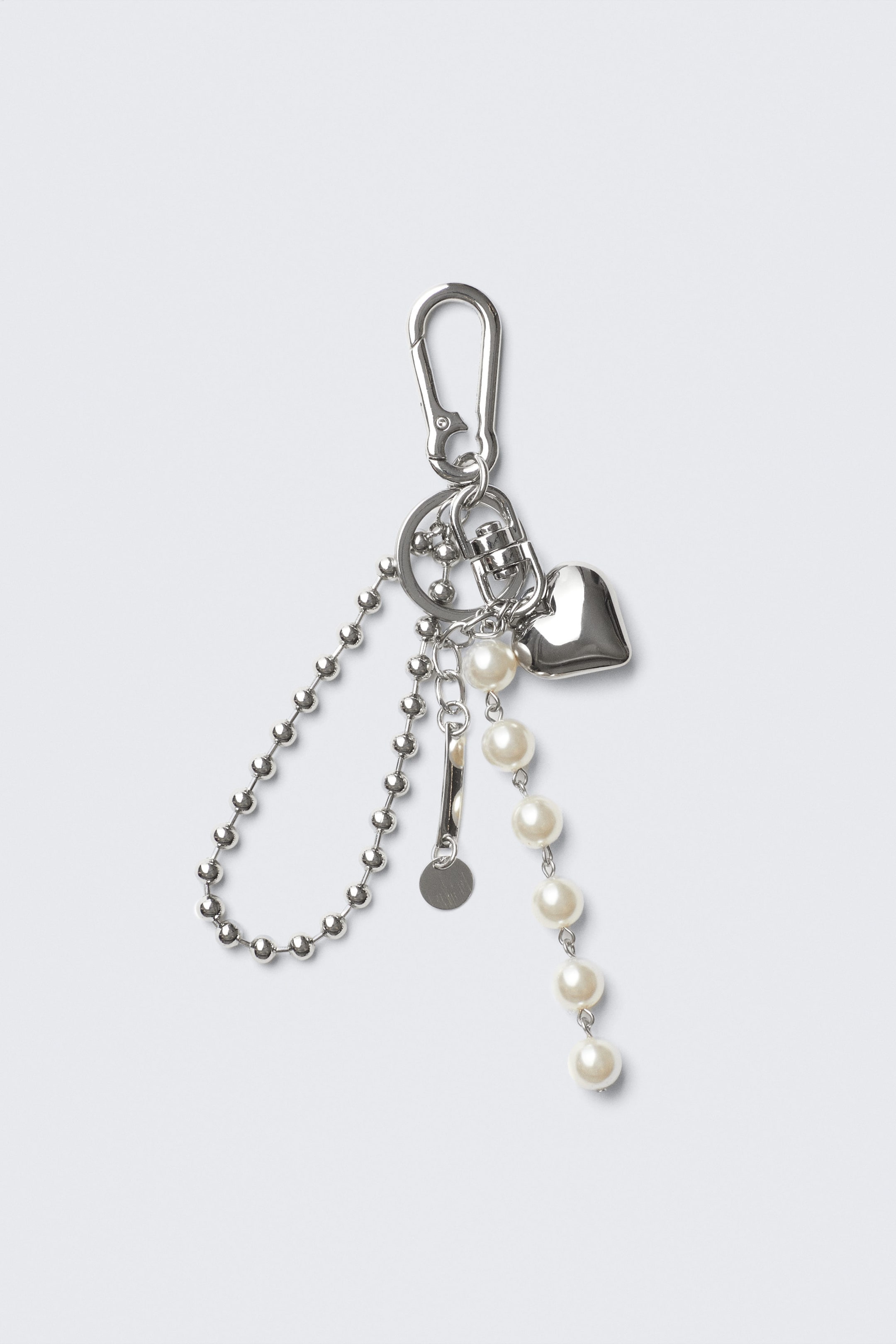 Metal/Pearls - Multi-Charm Keyring - 0