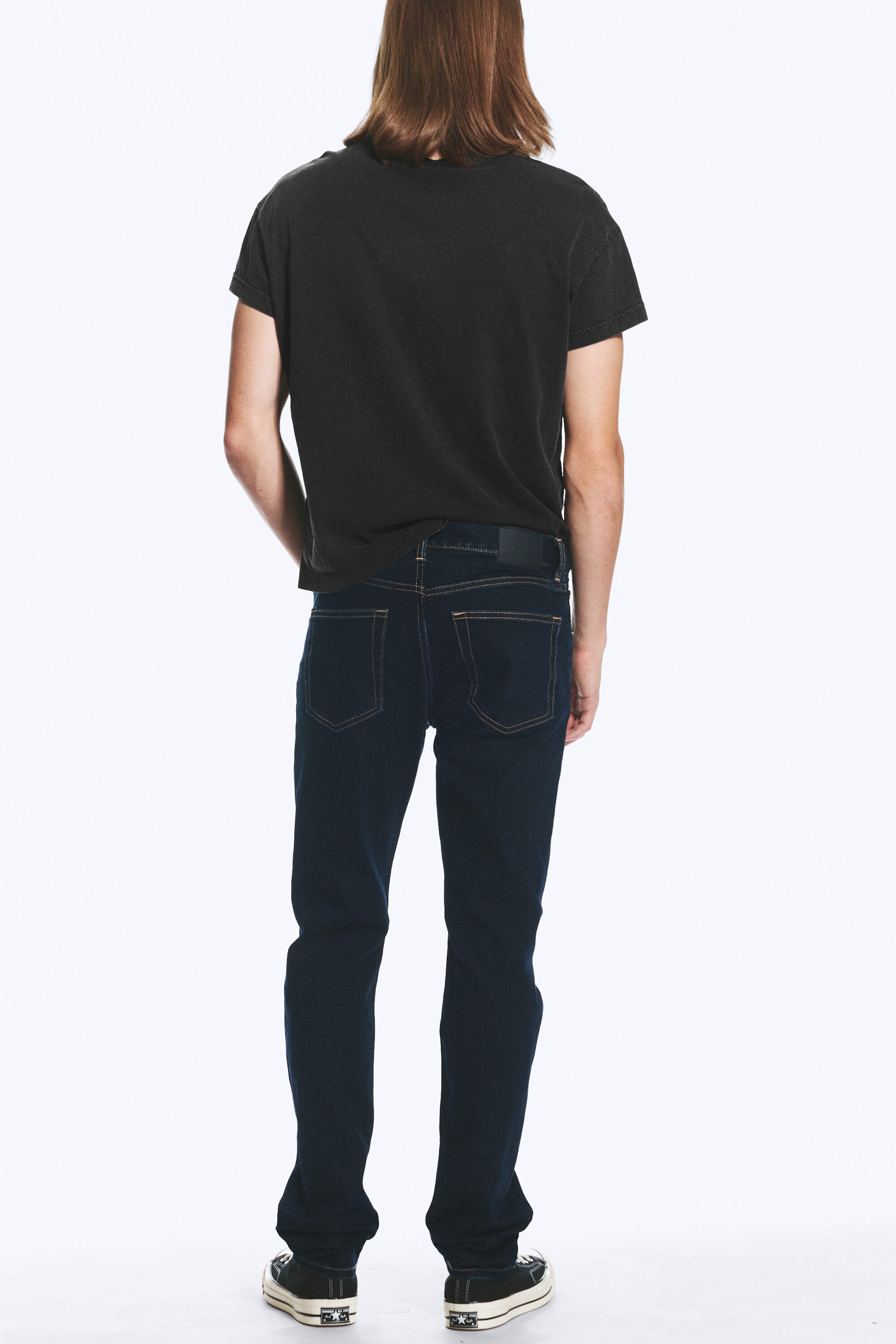 Shiny Blue – mørkeblå - Orion rett slim-fit-jeans med mellomhøyt liv - 3