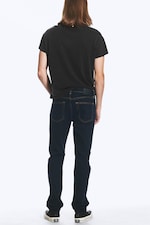Shiny Blue – mørkeblå - Orion rett slim-fit-jeans med mellomhøyt liv - 3