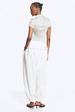 Dark Grey - Short-Sleeved Crinkle Shirt - 3