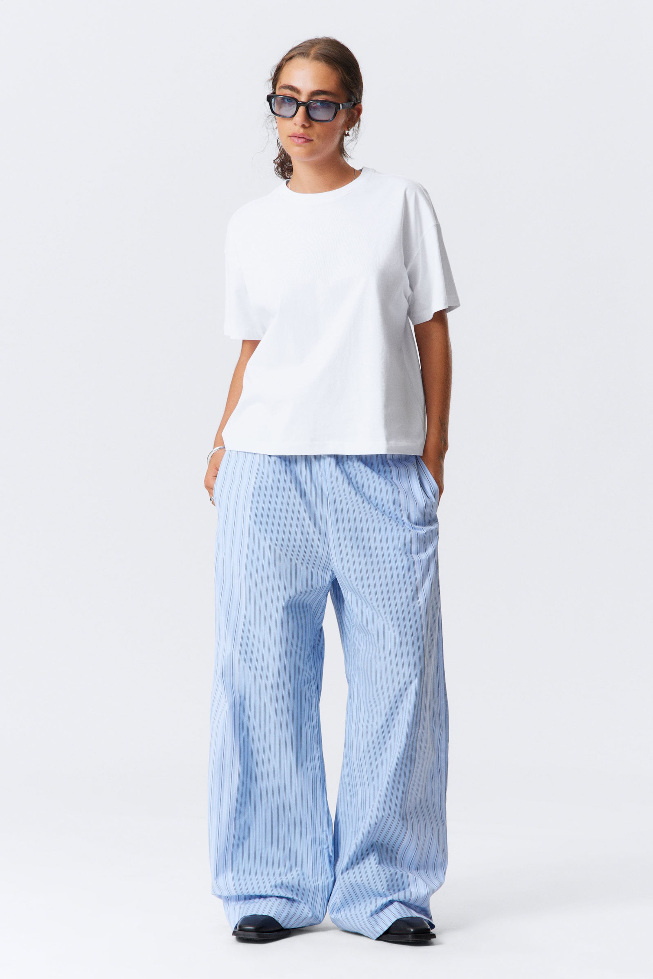 #FFFFFF - Relaxed Boxy Cotton T-shirt - 2