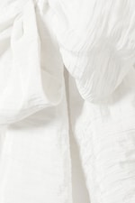 Off-white - Kort lågmidjad omlottkjol med rosett - 4