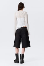 Beige clair - Haut transparent asymétrique à col bateau - 3