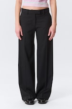 Black - Low Rise Suiting Trousers - 1