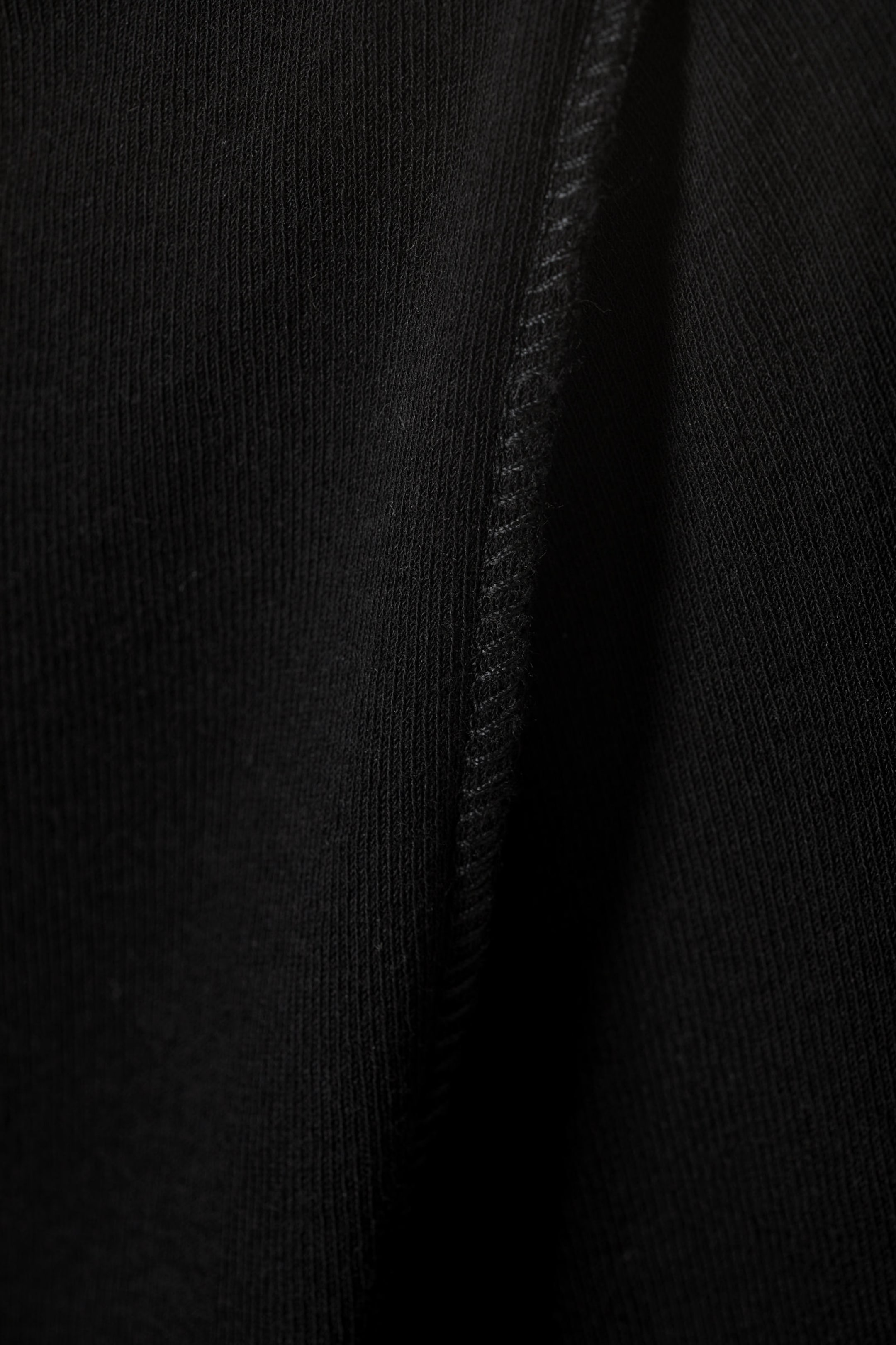 Schwarz - Transparentes Langarm-Top - 1