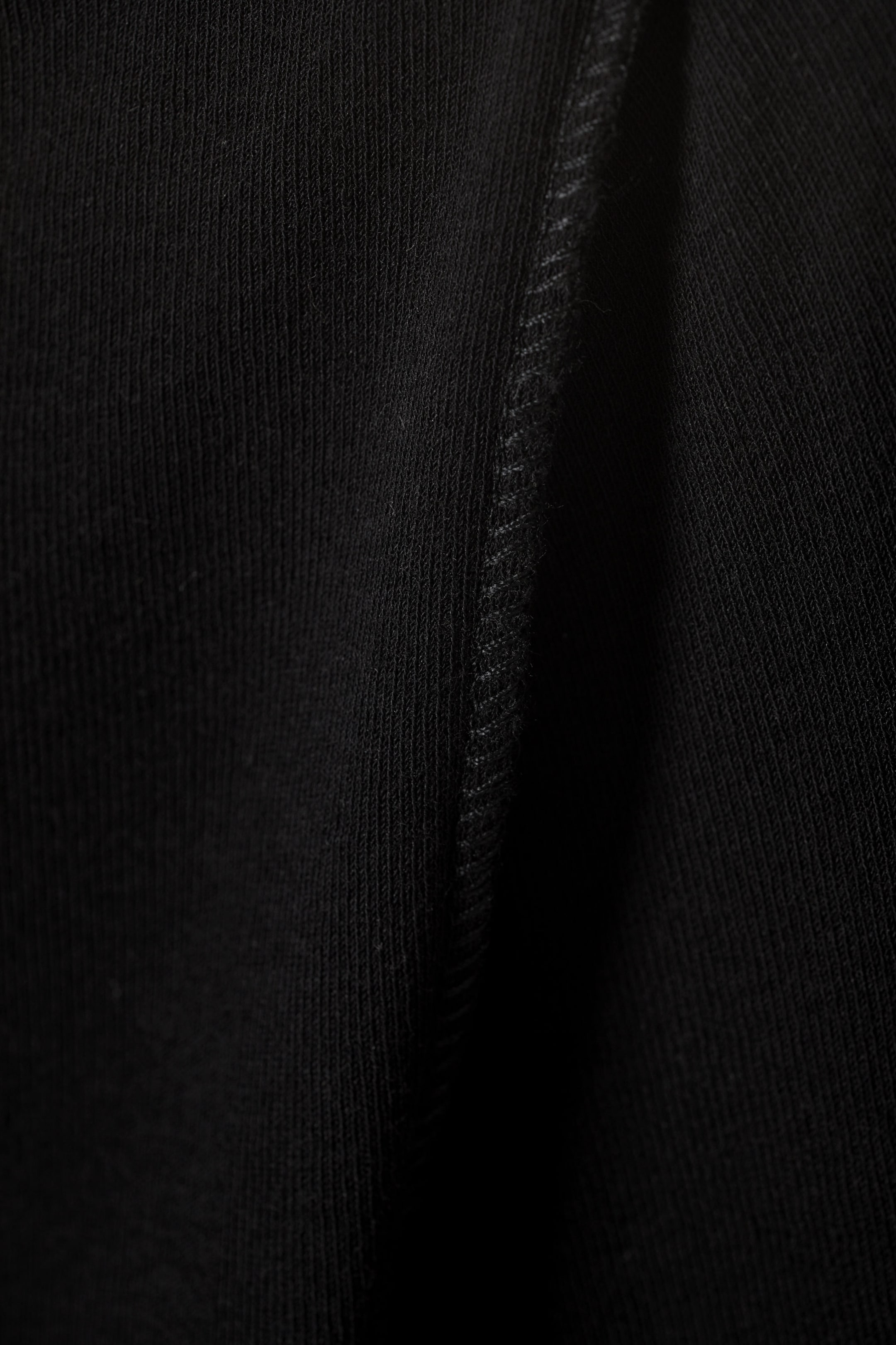 Black - Sheer Long Sleeve Top - 1