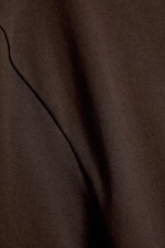Dark Brown - Fitted Dart Detail T-shirt - 4