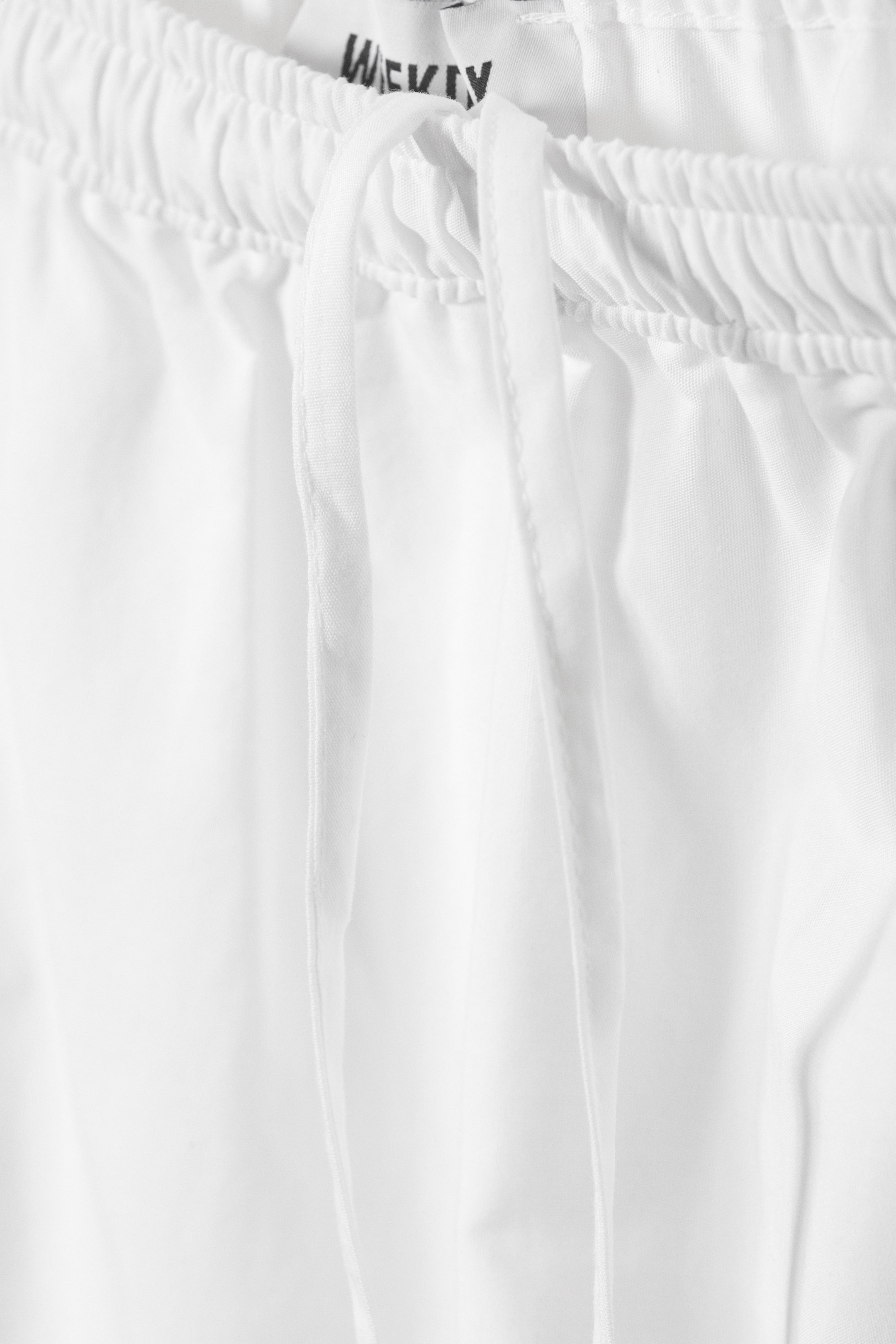 White - Tiered Maxi Poplin Skirt - 1