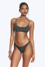 Gris foncé - Bas de bikini brésilien - 0