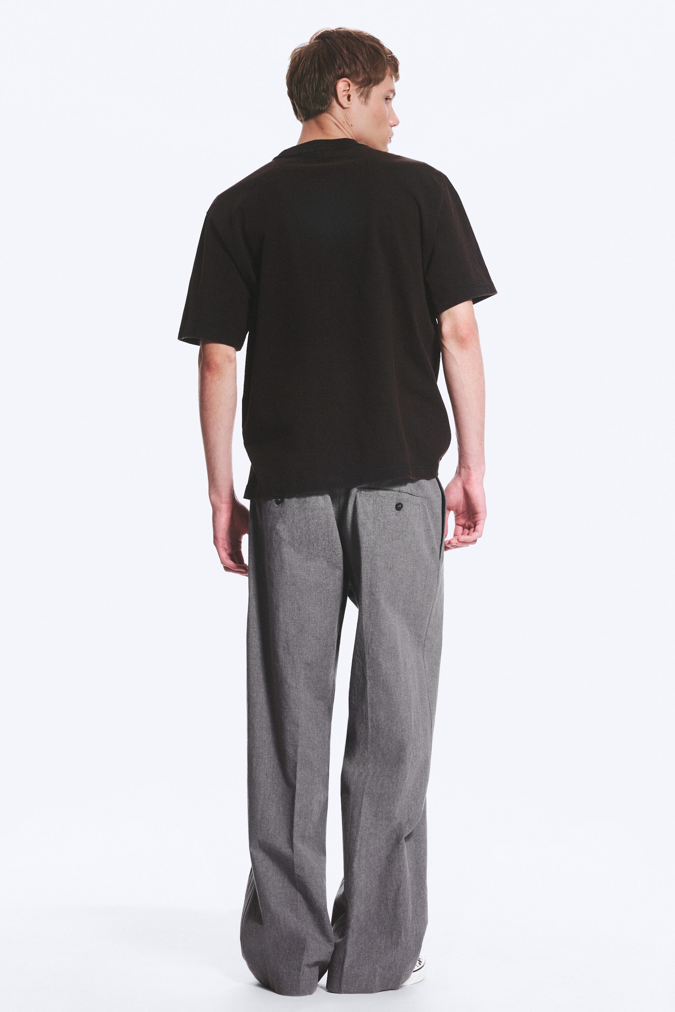 Schwarz - Vögel - Entspanntes T-Shirt mit Grafikdruck - 2