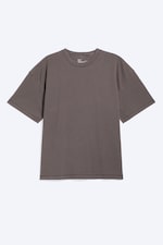 Ausgewaschenes Dunkelbraun - Oversized T-Shirt im kastigen Fit - 4