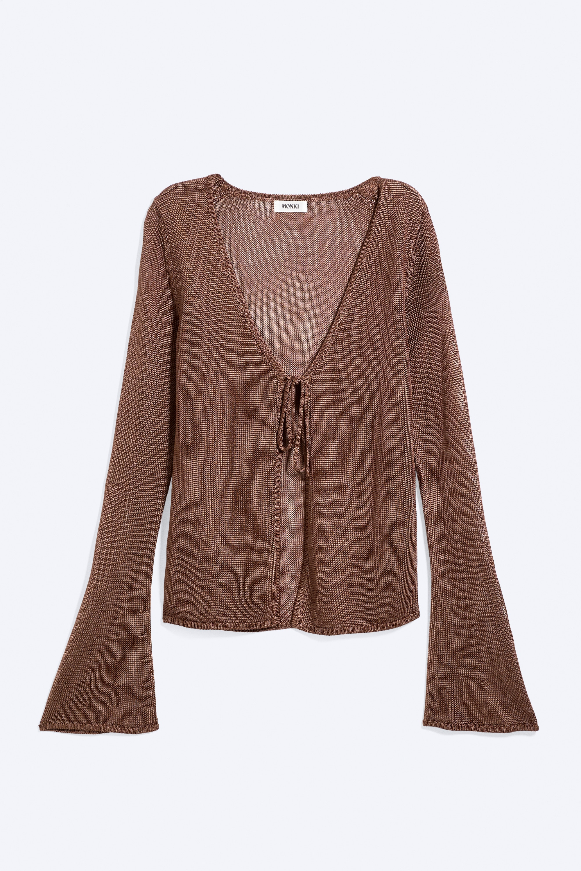 Cardigan de Malha com Decote em V