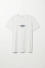 Weiß/Chrom - T-Shirt mit Grafikprint - 0