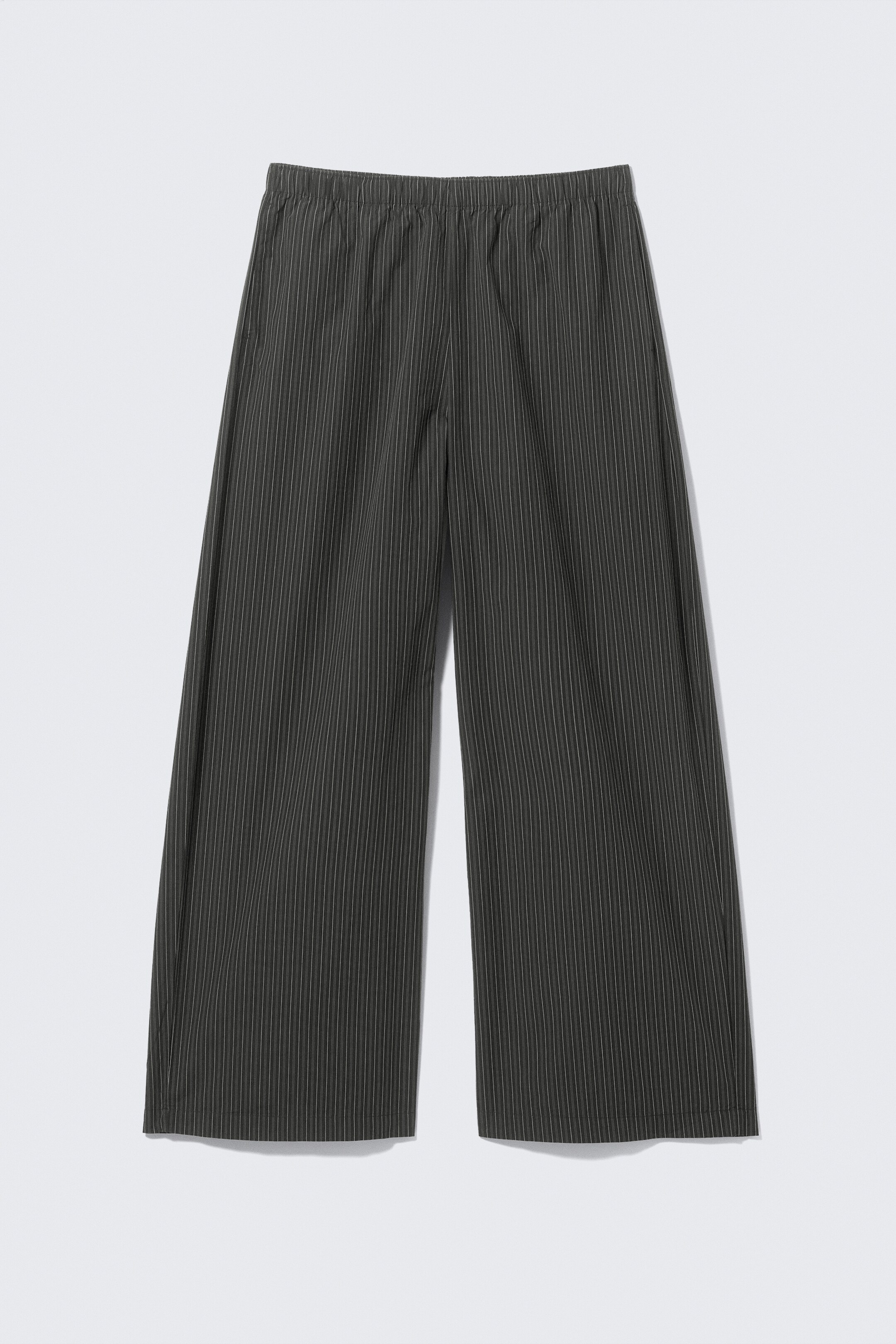 Vezi imaginea mai mare: Low Loose Cotton Trousers - Negru cu dungi - FEMEI | H&M RO 5