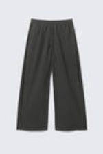 Zwart met strepen - Losvallende katoenen broek met lage taille - 4