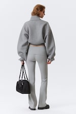 Ljus dimgrå - Utsvängda yogatights med vikt midja - 3