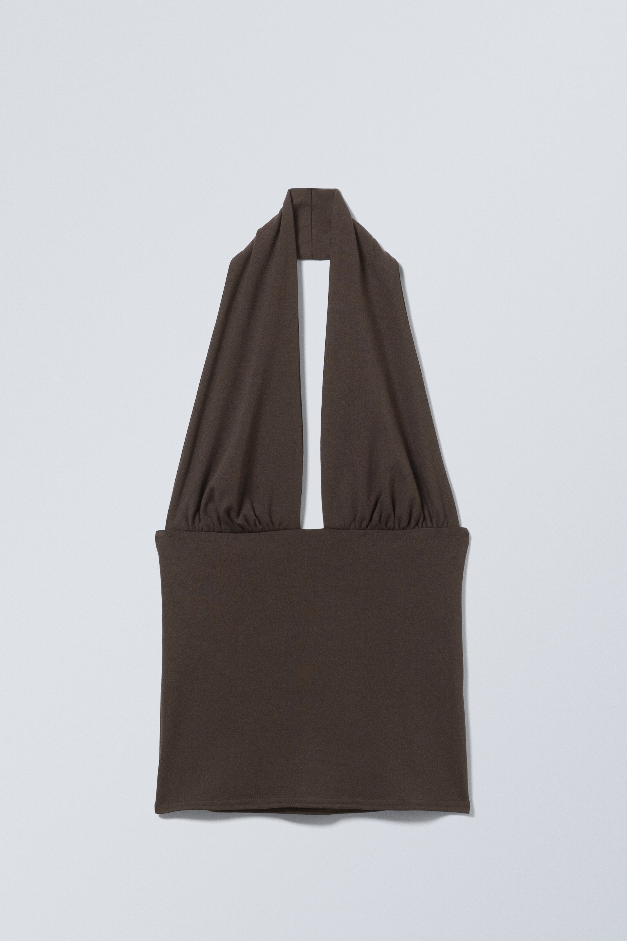 Zobrazit větší obrázek: Deep Halterneck Top - Dark brown - ŽENY | H&M CZ 5