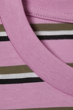 Striped Pink - Boxy Cotton T-shirt - 4