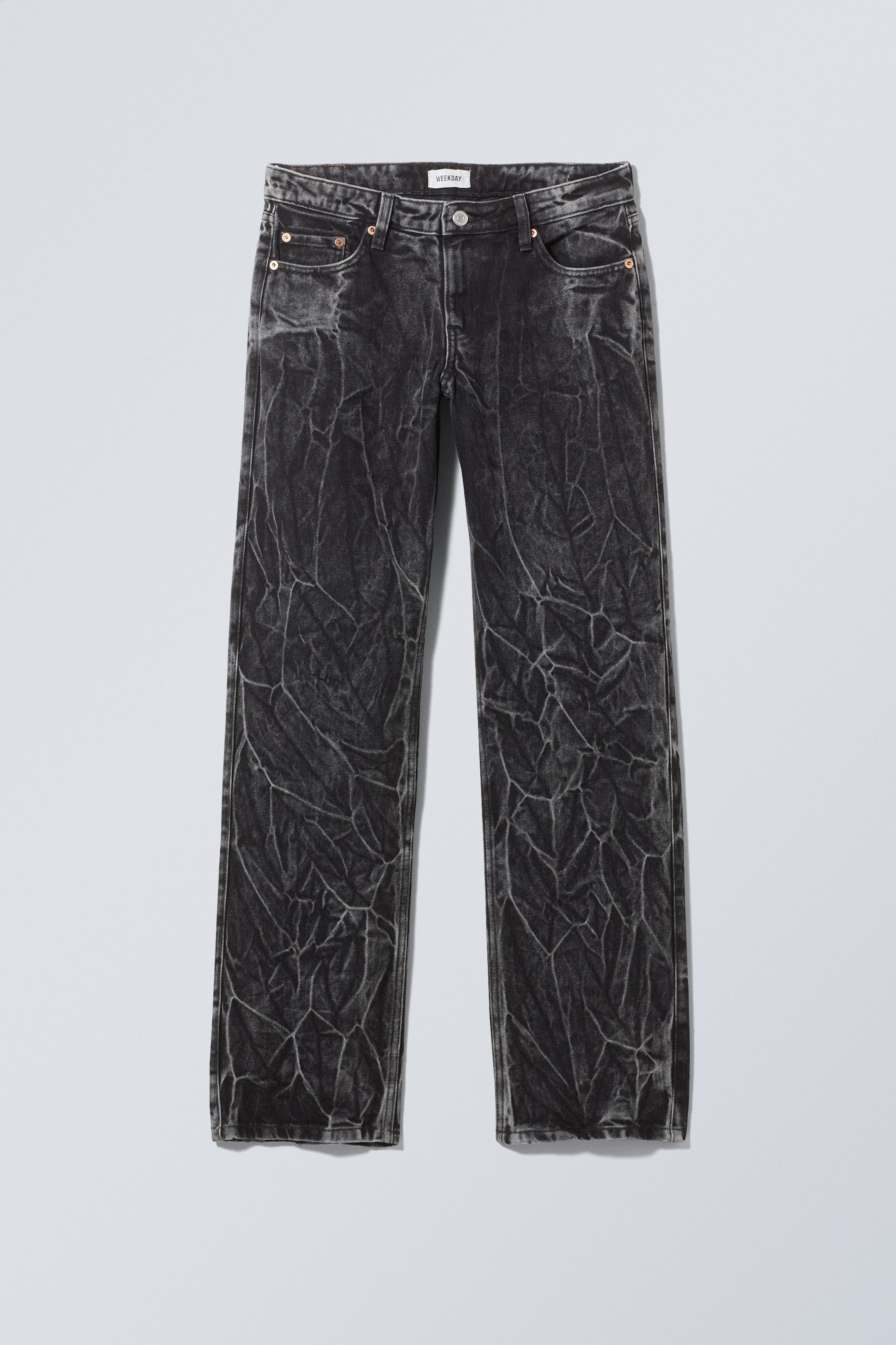Winter acid - Arrow lage jeans met rechte pijpen en acid finish - 0