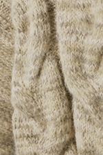 Dusty Yellow Melange - Chunky Cable-Knitted Sweater - 6