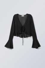 Black - Luella Frill Blouse - 0