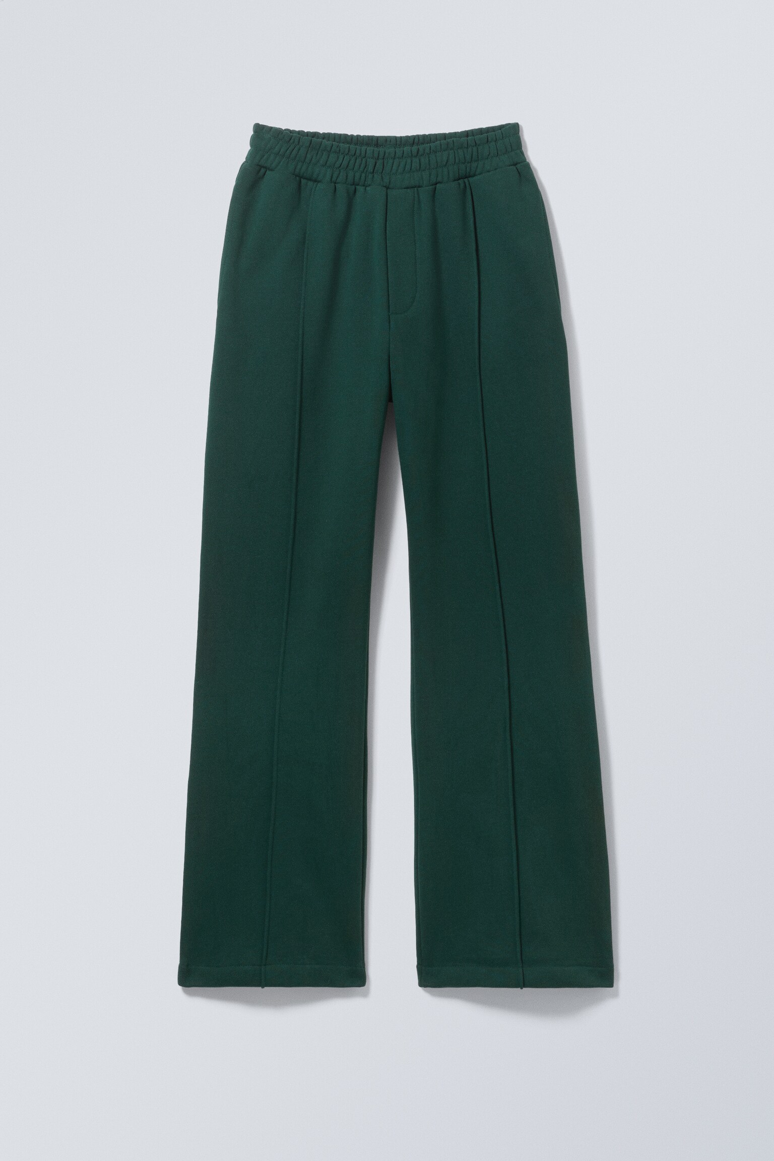 Flared Loose Fit Sweatpants - Dark Green