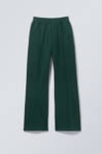 Dark Green - Flared Loose Fit Sweatpants - 3