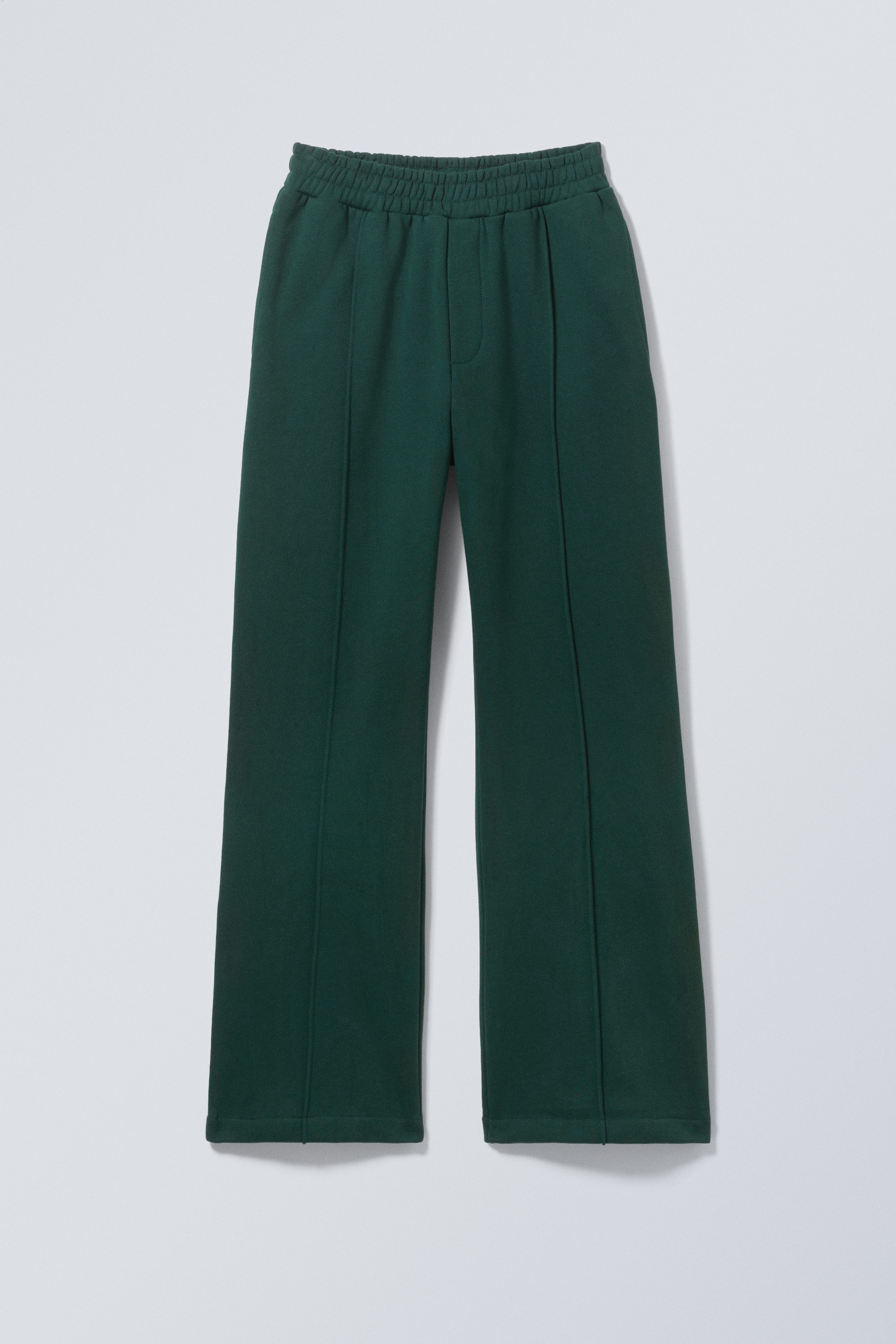 Dark Green - Flared Loose Fit Sweatpants - 1