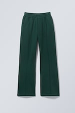 Dark Green - Flared Loose Fit Sweatpants - 0