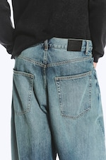 Action Blue - Medium Blue - VOID LOW RISE LOOSE BAGGY BARREL JEANS - 8