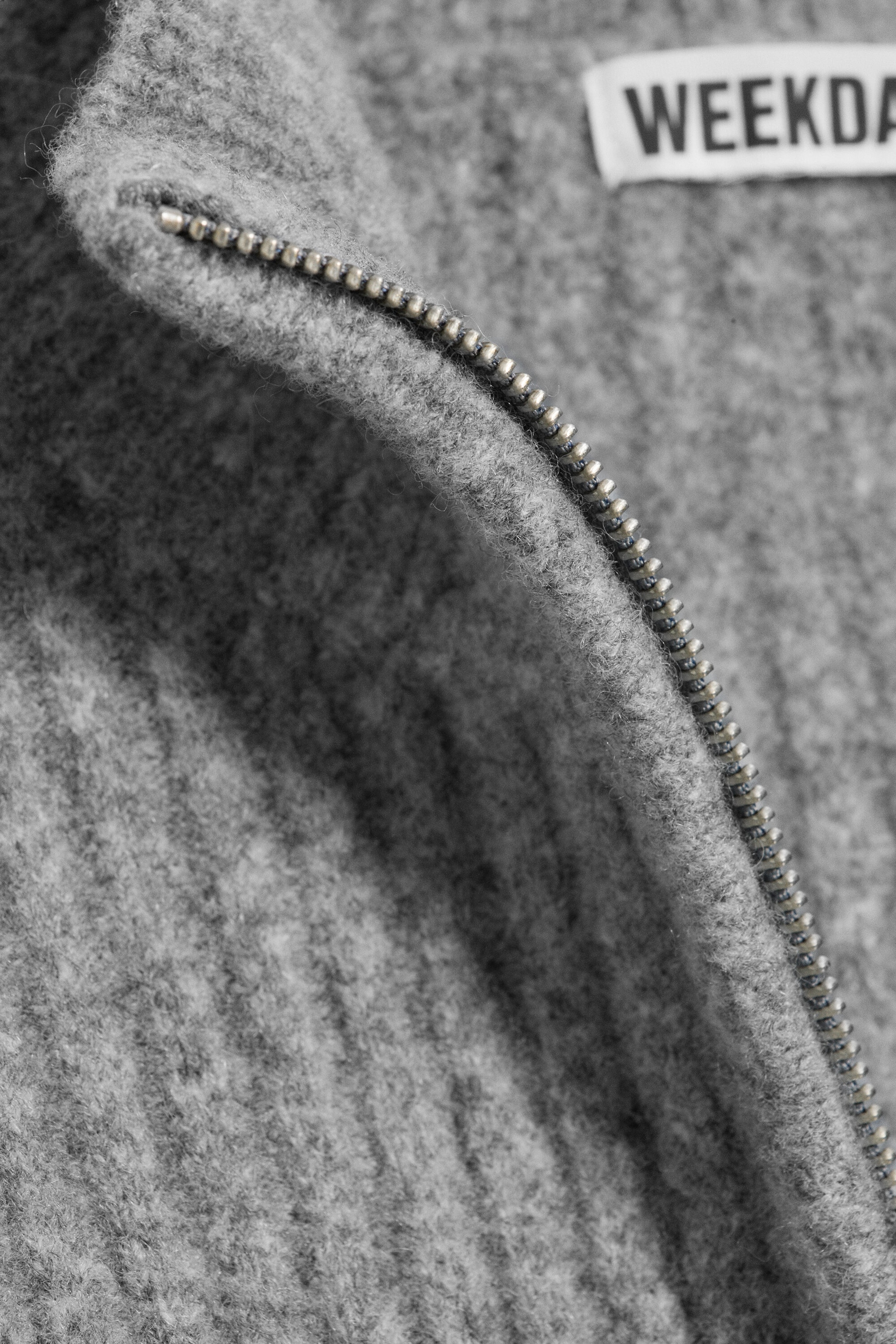 Gris - Pull demi-zip en laine mélangée - 5