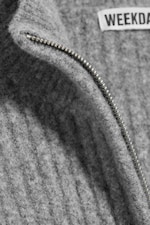 Gris - Pull demi-zip en laine mélangée - 5