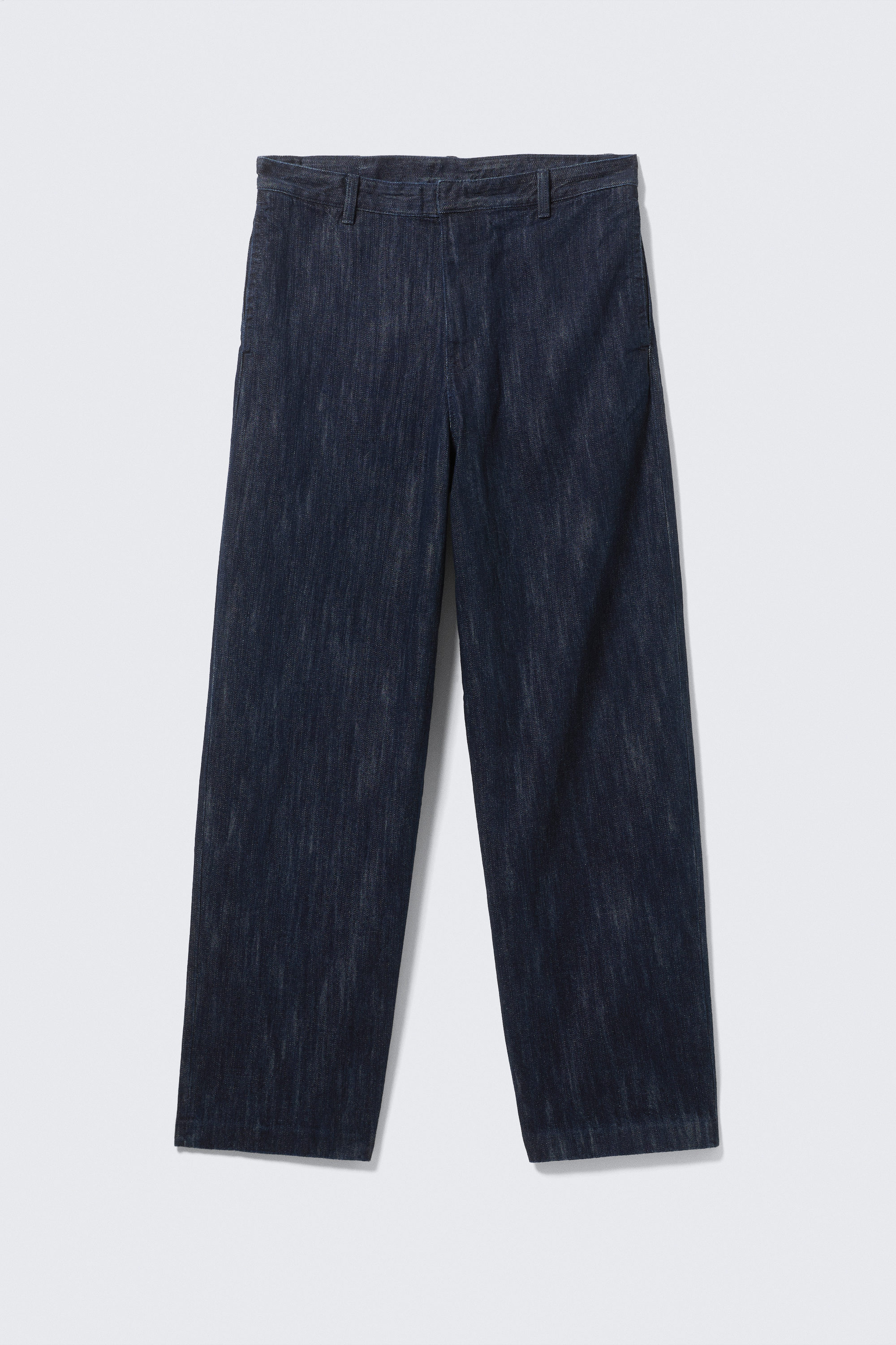 Slub Rinse - Dark Blue - Relaxed Fit Denim Suiting Trousers - 5