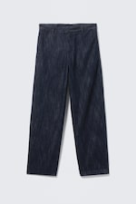 Blue Rinse - Mörkblå - Kostymbyxor med avslappnad passform i denim - 5