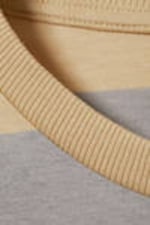 Beige & Grey Stripes - Striped Long-Sleeved Mini Dress - 4