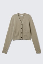 Dusty Mole - Ribbed V-Neck Cardigan - 3