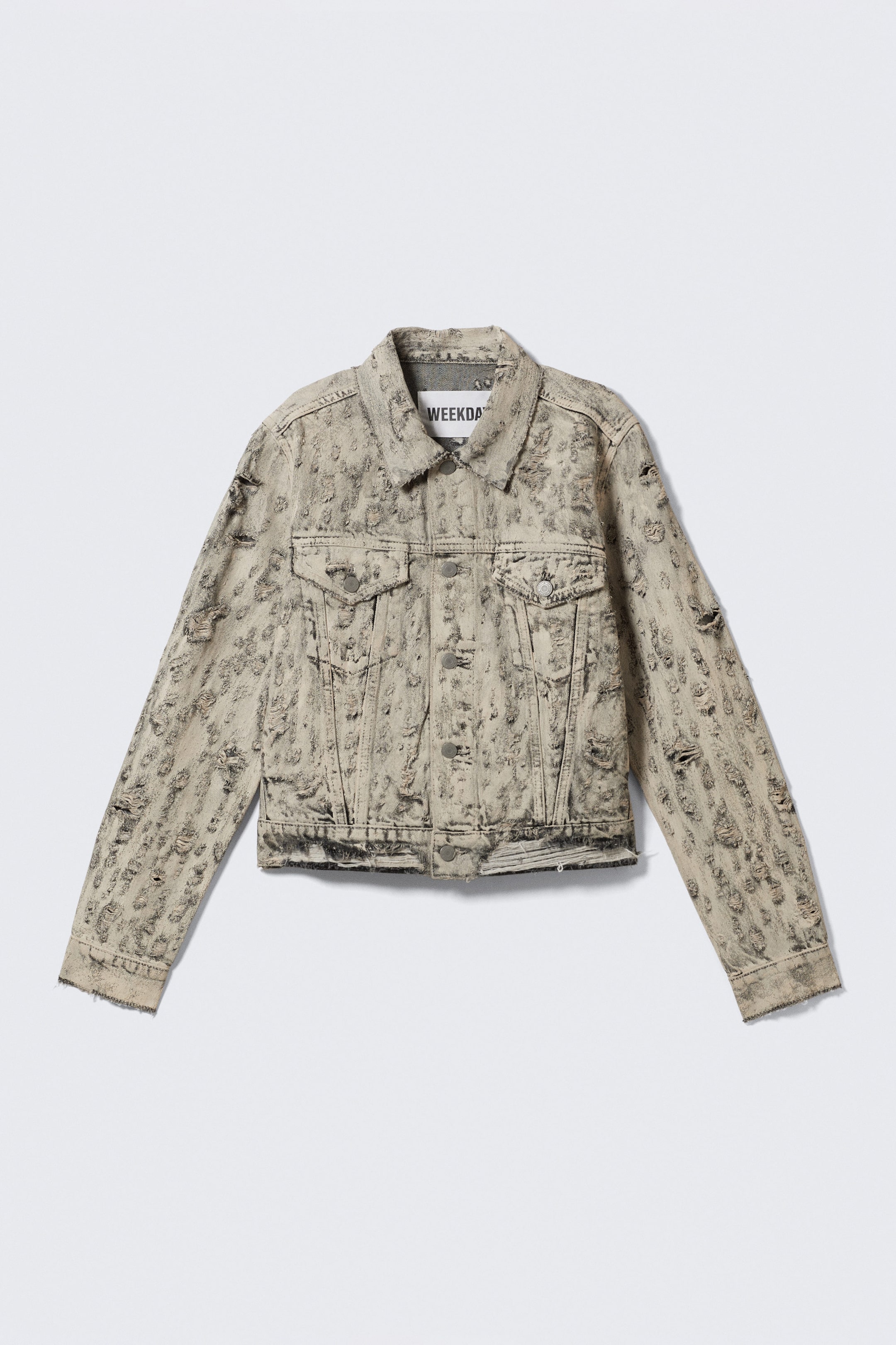 Kalzium Distressed - Rodeo - Denim-Truckerjacke in starkem Used-Look - 1