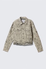 Kalzium Distressed - Rodeo - Denim-Truckerjacke in starkem Used-Look - 0