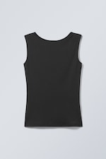 Black - Alba Open Back Top - 0