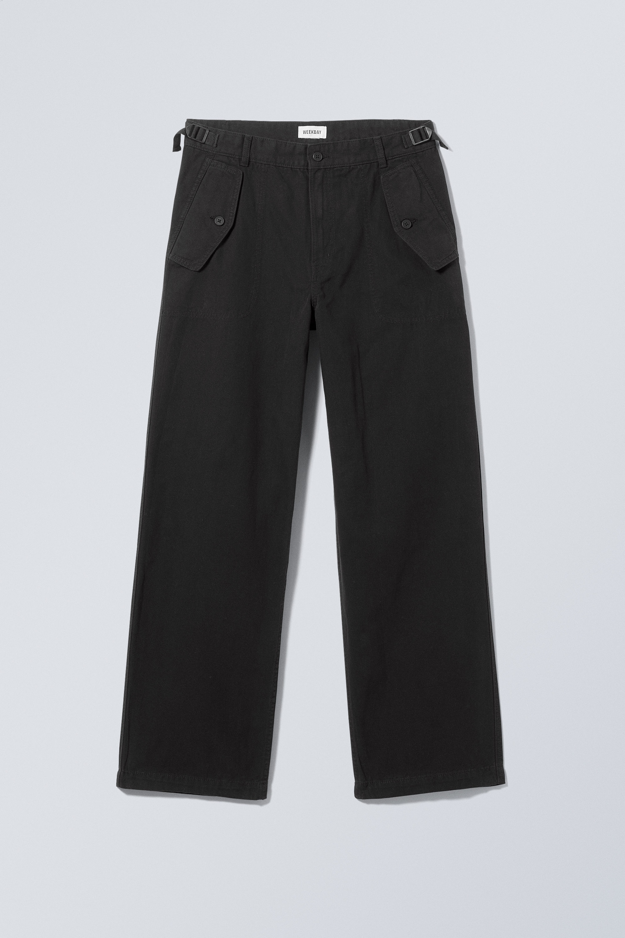 Noir - Pantalon décontracté de style utilitaire Frej - 0