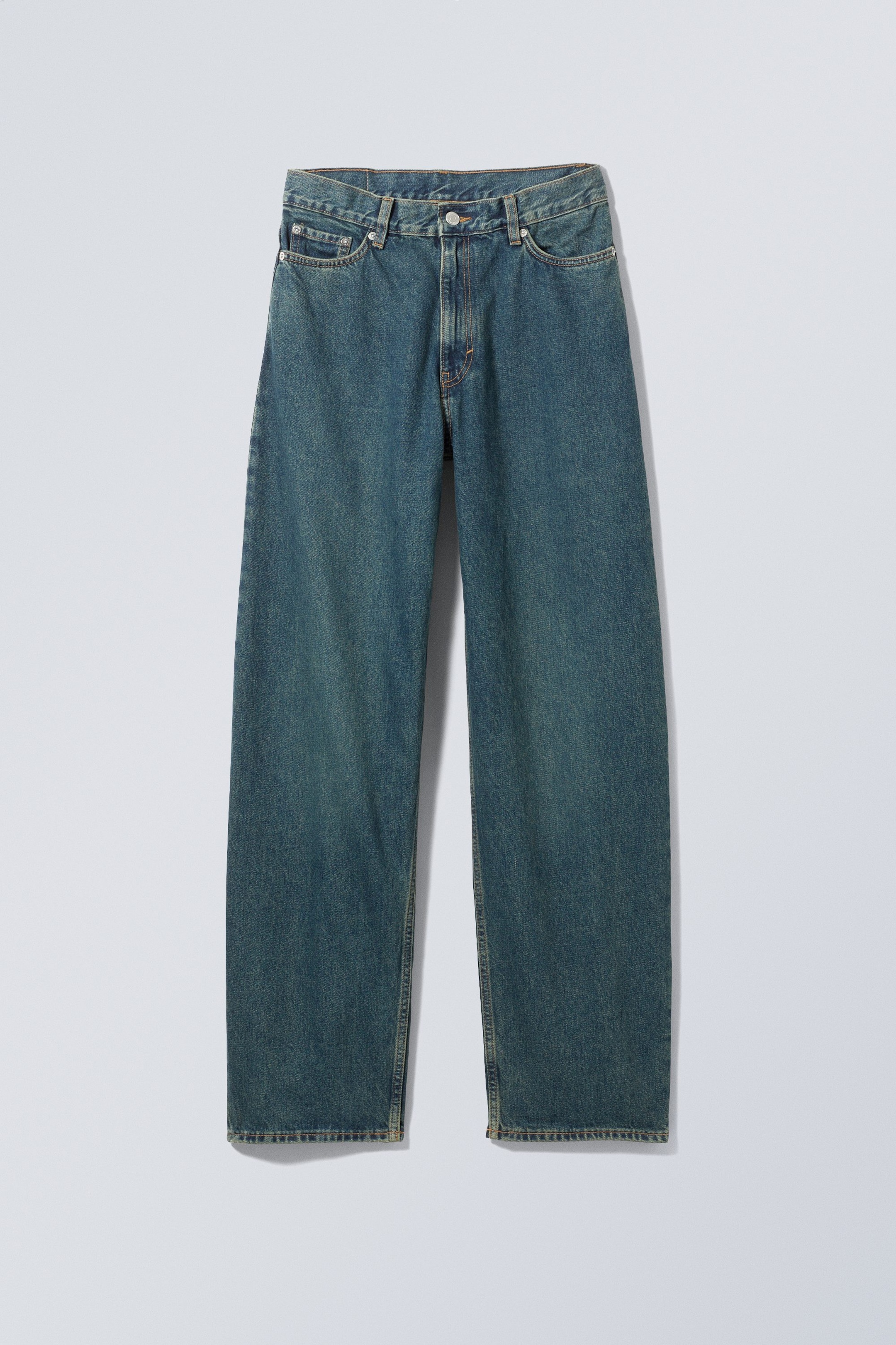 Groene waas - Rail Mid Rise Loose Wide Jeans - 0