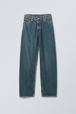 Groene waas - Rail Mid Rise Loose Wide Jeans - 0