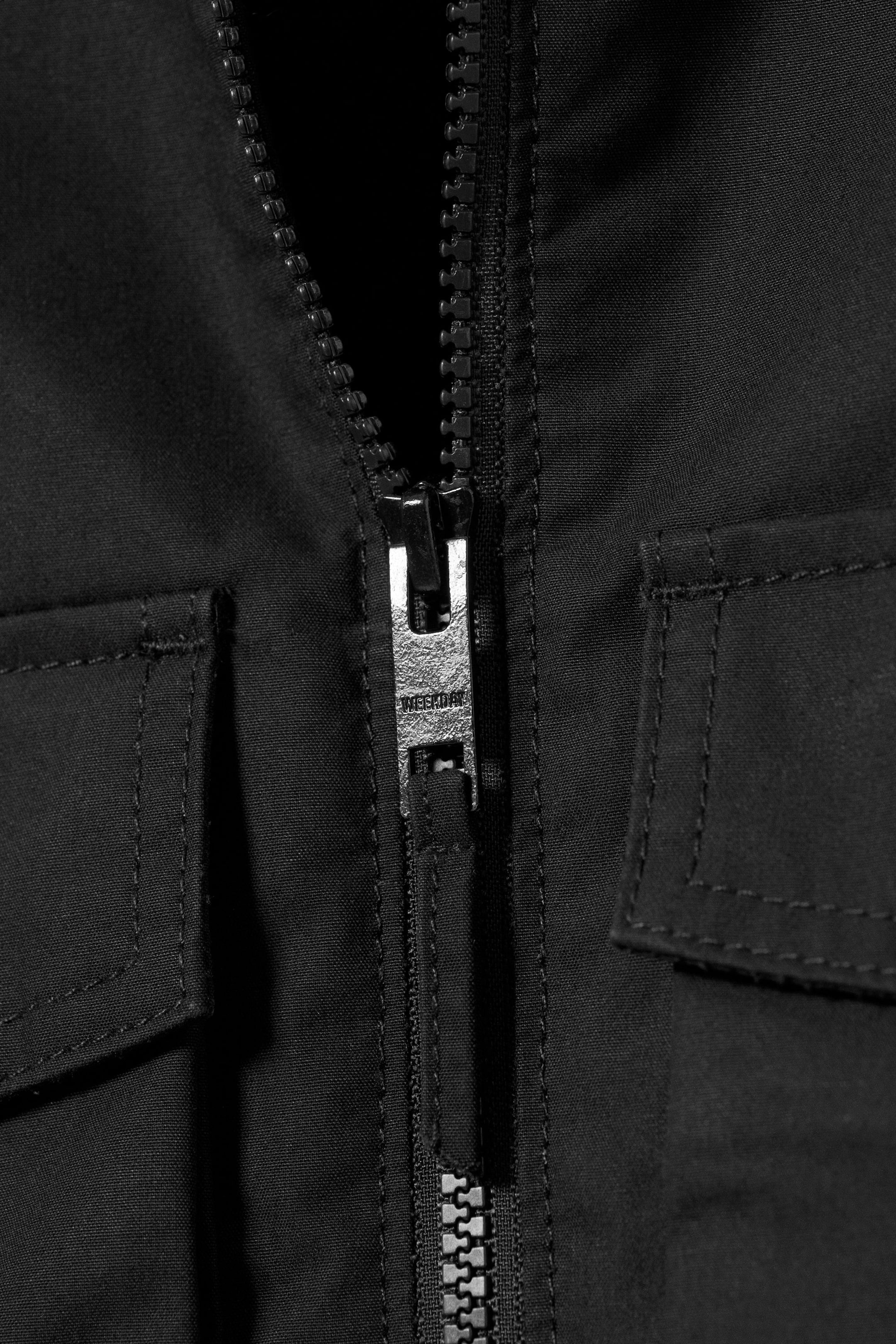 Black - Frank Cargo Pocket Jacket - 1