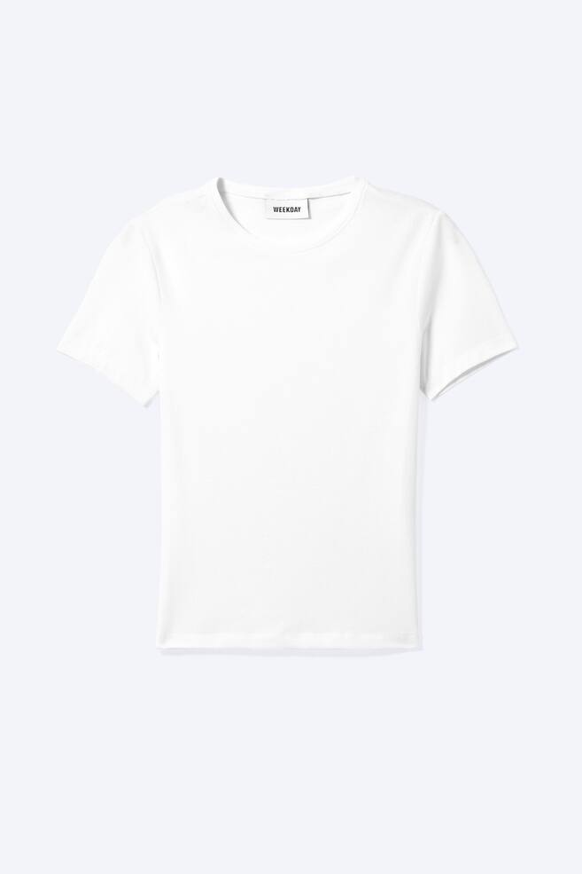 Slim Fitted T-shirt - White/Black - 1