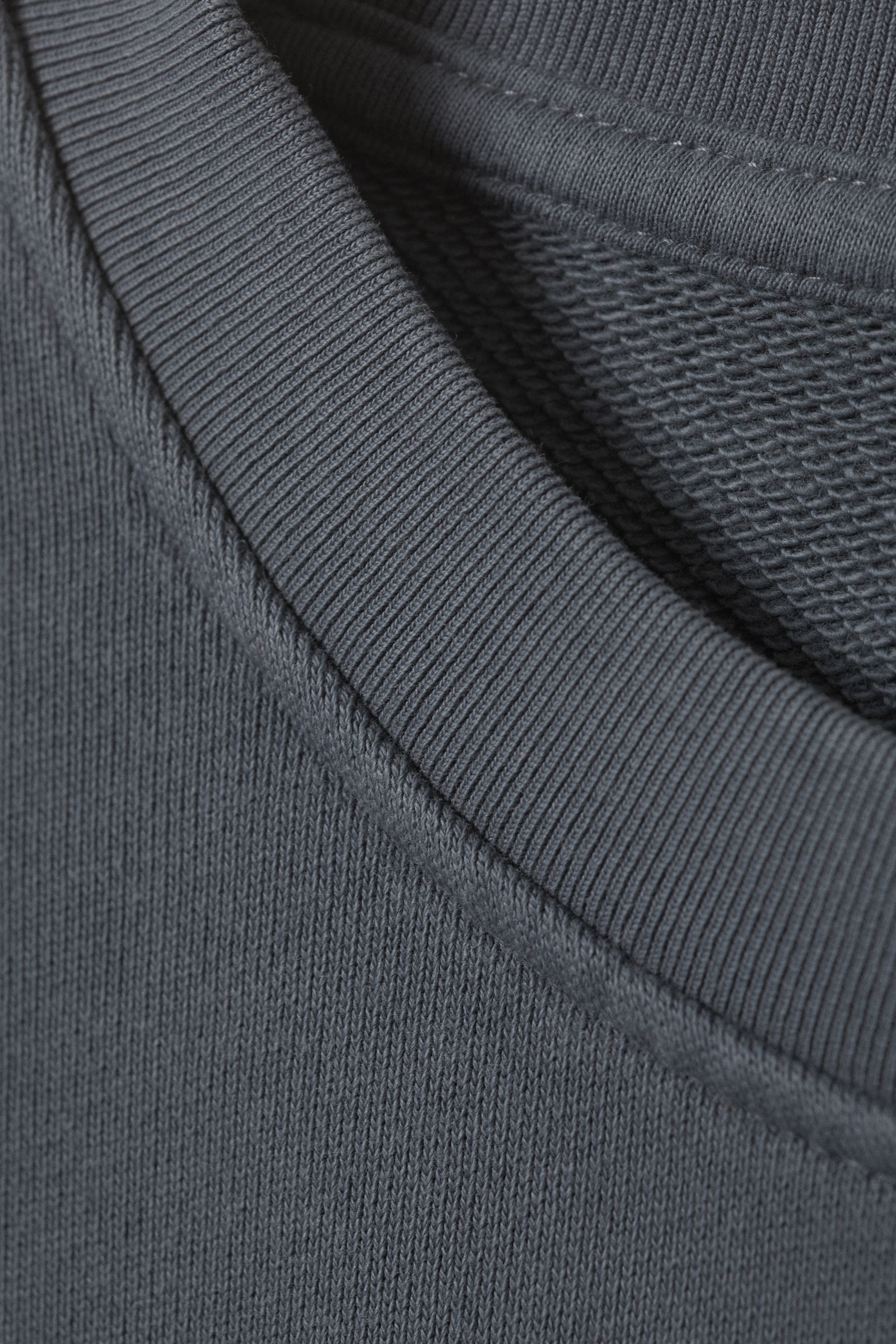 Dark Dusty Blue - Boxy Heavyweight Terry Sweatshirt - 4