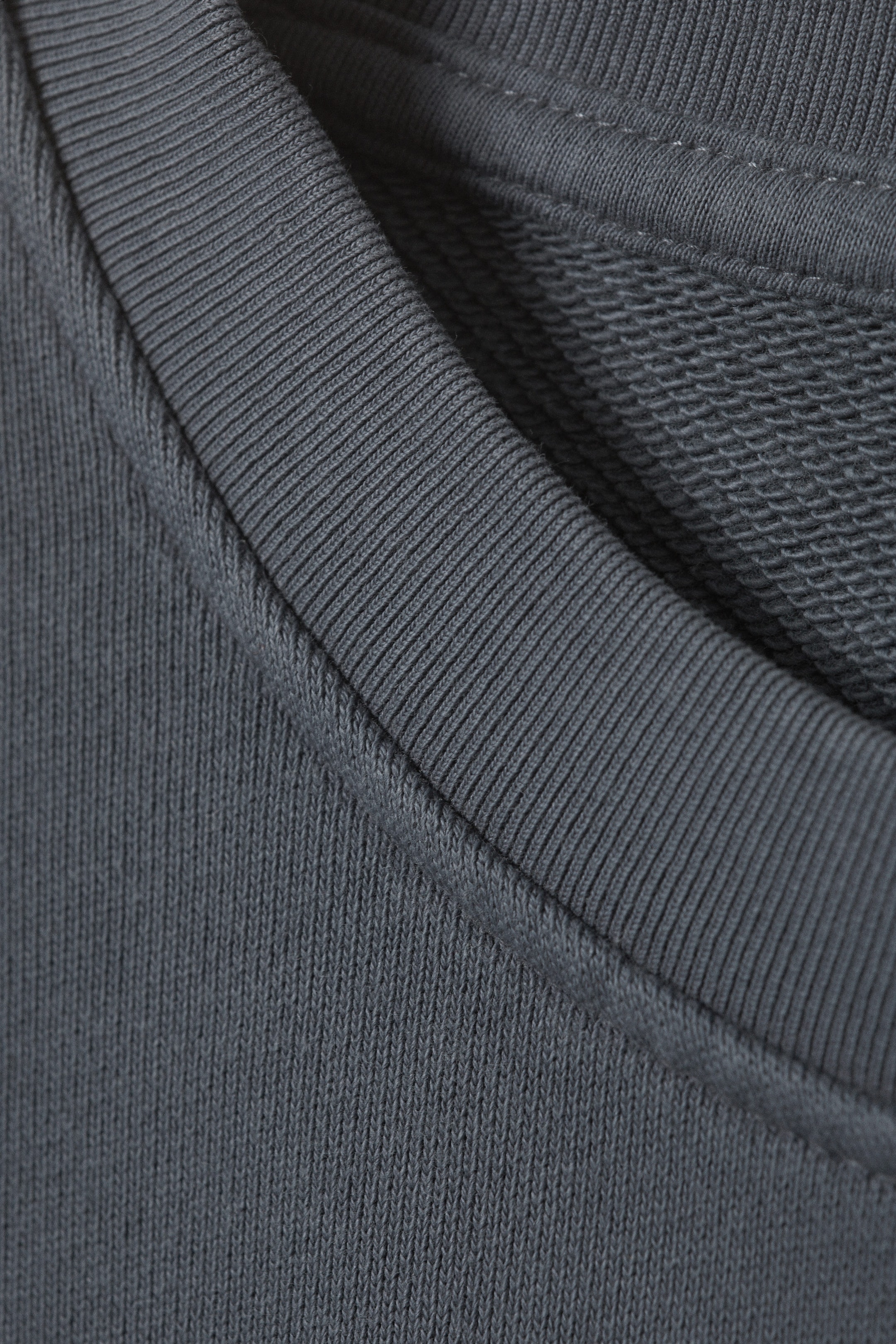 Dark Dusty Blue - Boxy Heavyweight Terry Sweatshirt - 2