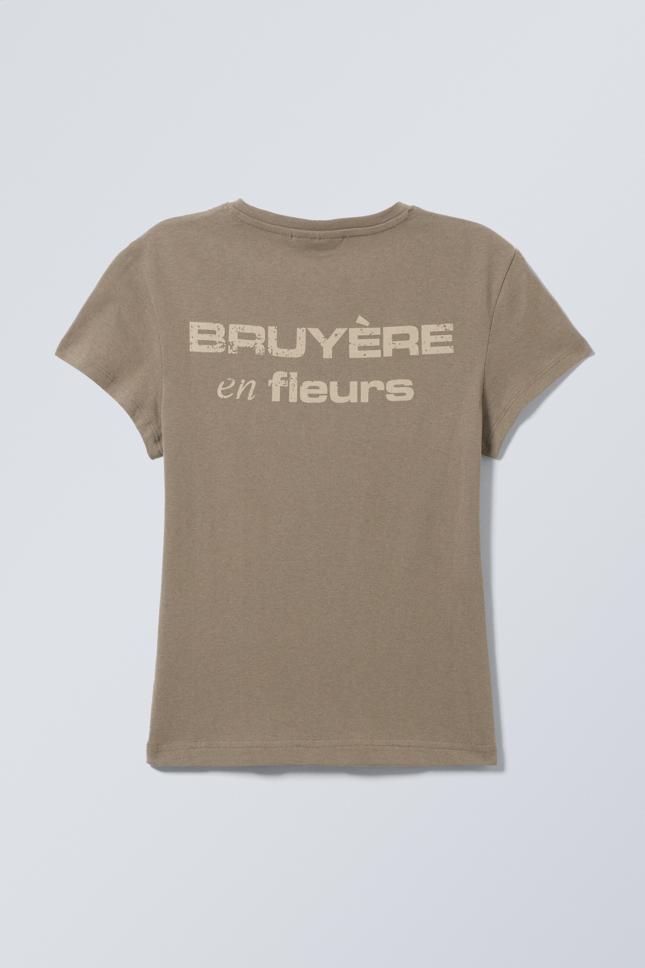Προβολή μεγαλύτερης εικόνας: Boxy Printed Short-Sleeved T-shirt - Dusty Mole - Bruyére en fleurs - Ladies | H&M GR 2
